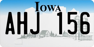 IA license plate AHJ156