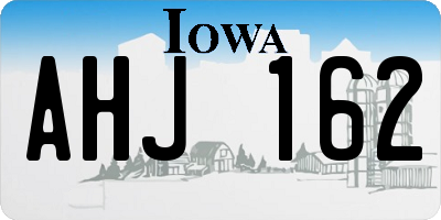 IA license plate AHJ162
