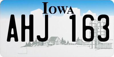 IA license plate AHJ163