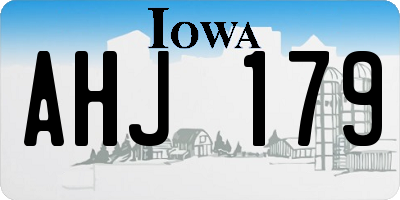 IA license plate AHJ179