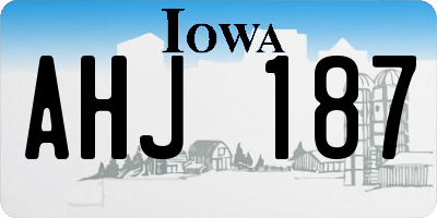 IA license plate AHJ187
