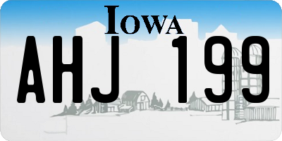 IA license plate AHJ199