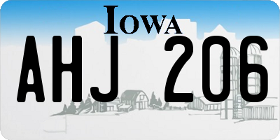 IA license plate AHJ206