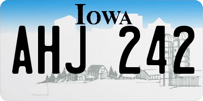 IA license plate AHJ242