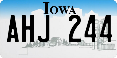 IA license plate AHJ244