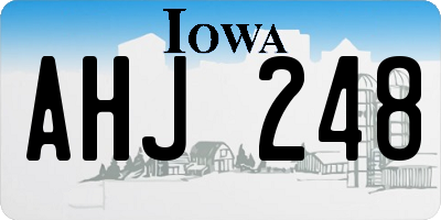 IA license plate AHJ248