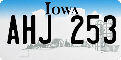 IA license plate AHJ253