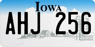 IA license plate AHJ256