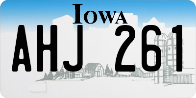 IA license plate AHJ261