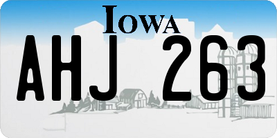 IA license plate AHJ263