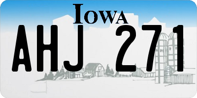 IA license plate AHJ271