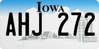 IA license plate AHJ272