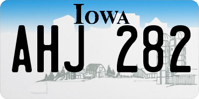 IA license plate AHJ282