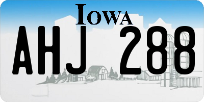 IA license plate AHJ288