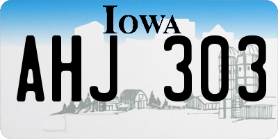 IA license plate AHJ303