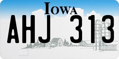 IA license plate AHJ313