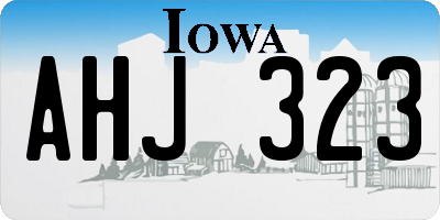 IA license plate AHJ323