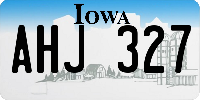 IA license plate AHJ327