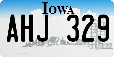 IA license plate AHJ329