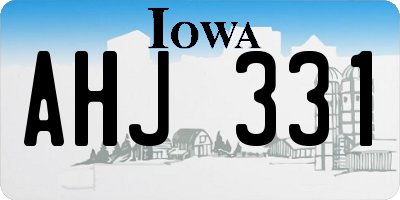 IA license plate AHJ331