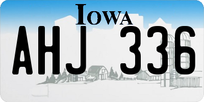 IA license plate AHJ336