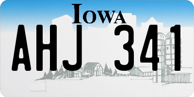 IA license plate AHJ341