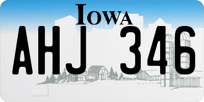 IA license plate AHJ346