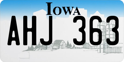 IA license plate AHJ363