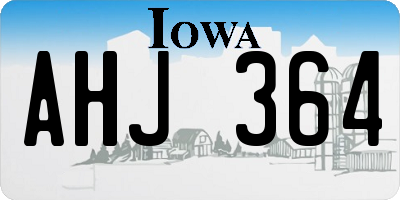 IA license plate AHJ364