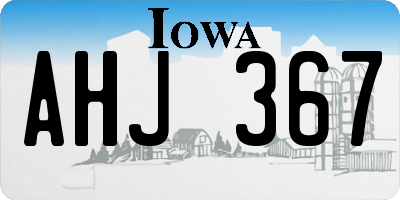 IA license plate AHJ367