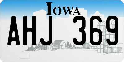 IA license plate AHJ369