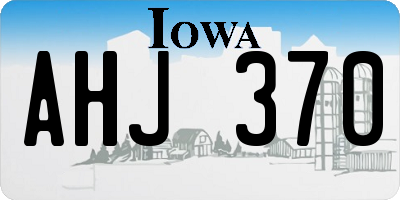 IA license plate AHJ370