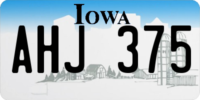 IA license plate AHJ375