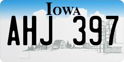 IA license plate AHJ397