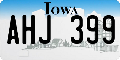 IA license plate AHJ399