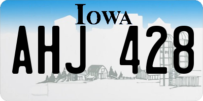 IA license plate AHJ428