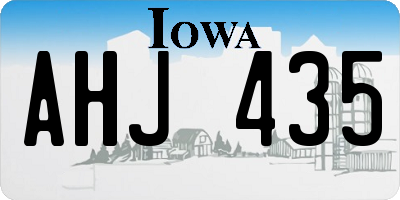 IA license plate AHJ435