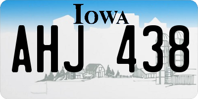 IA license plate AHJ438