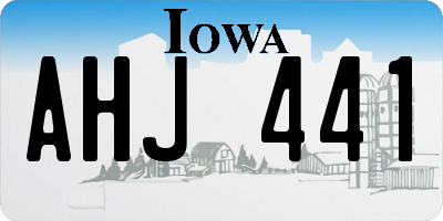 IA license plate AHJ441