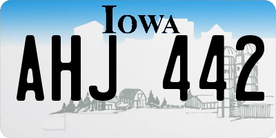 IA license plate AHJ442