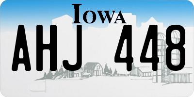IA license plate AHJ448