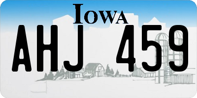 IA license plate AHJ459