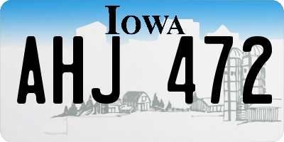 IA license plate AHJ472