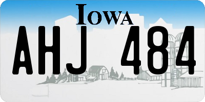 IA license plate AHJ484