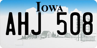 IA license plate AHJ508