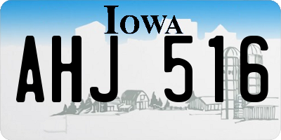 IA license plate AHJ516
