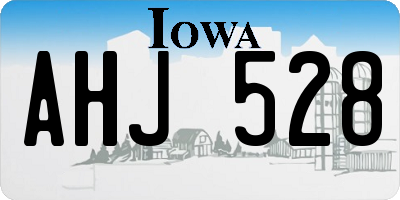 IA license plate AHJ528