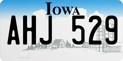 IA license plate AHJ529