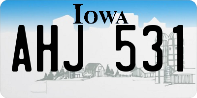 IA license plate AHJ531
