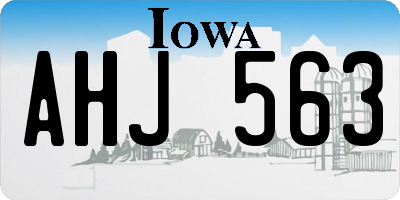 IA license plate AHJ563
